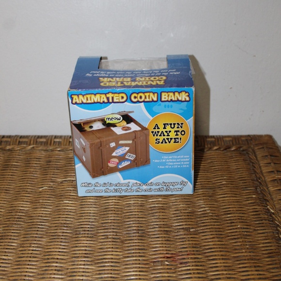 Cat In Suitcase Animated Coin Bank. - Picture 4 of 6